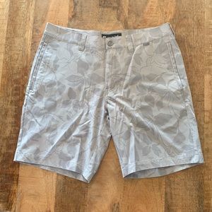 Travis Mathew gray floral golf shorts